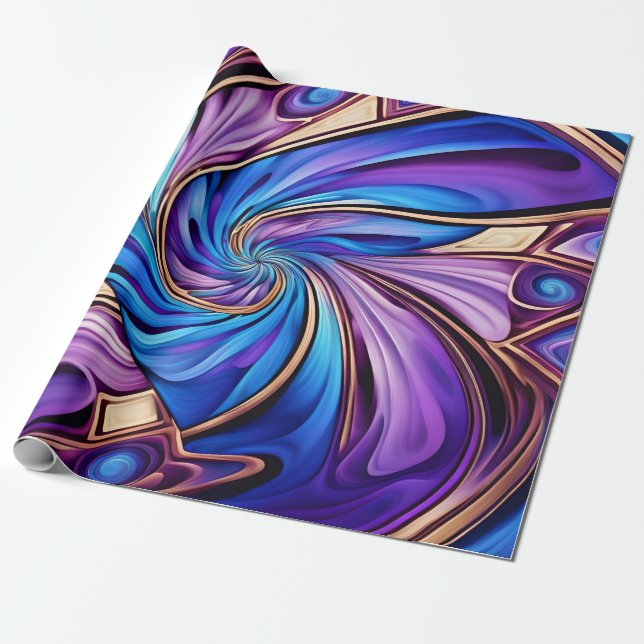 papel de embrulho espiral vívido (Desenrolado)