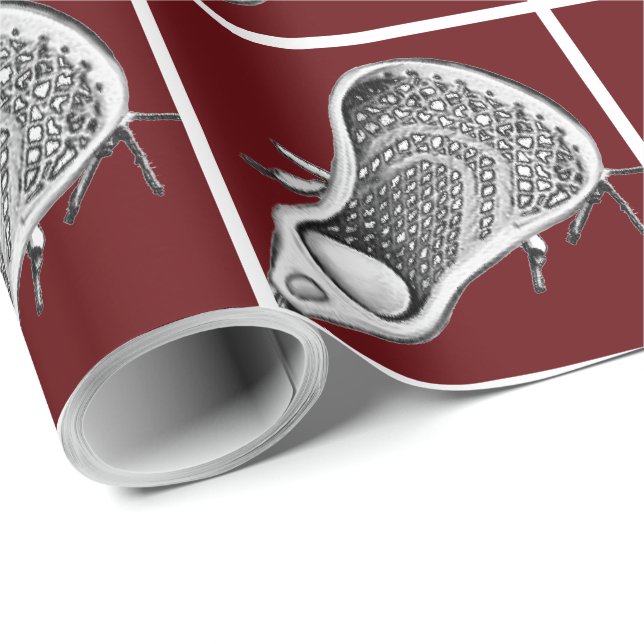Papel de embrulho Esportes Lacrosse Bege (Ponta do rolo)