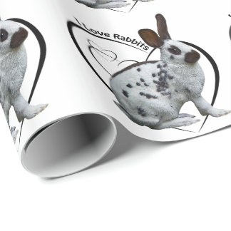 Papel de embrulho Eu Adoro Coelhos
