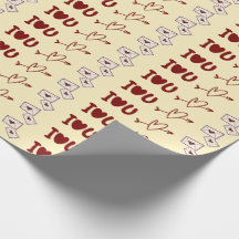 Papel de Embrulho Eu Te Amo