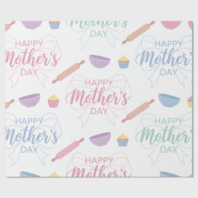 Papel de embrulho - Feliz Dia das Mães Papel de em (Aberto)
