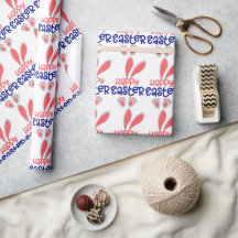Papel de embrulho Feliz Páscoa Orelhas