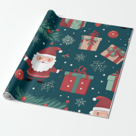 Papel de embrulho festivo Natal Coração de Amor Gn
