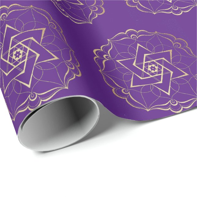 Papel de embrulho Filigree Estrela de Davi (Ponta do rolo)