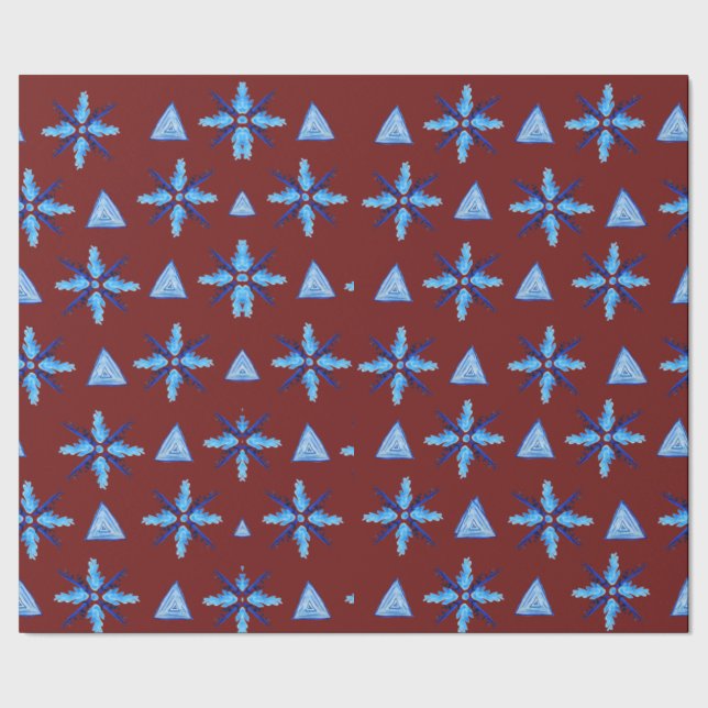 Papel de embrulho Flocos de neve (Barra)