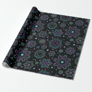 Papel de Embrulho - "Flocos de Neve Holográficos"
