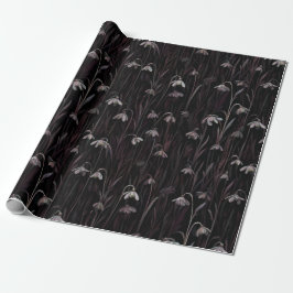 Papel de embrulho Flor de Neve Escuro