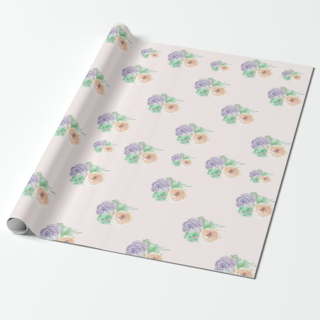 Papel de Embrulho Floral (Desenrolado)
