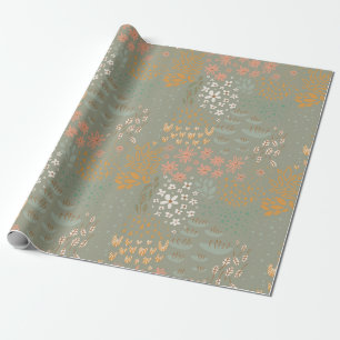 Papel de embrulho floral Boho fofo