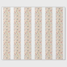 Papel de embrulho floral Boho padrão - Estética fo