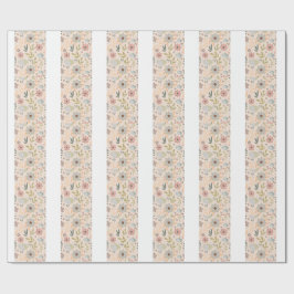 Papel de embrulho floral Boho padrão - Estética fo