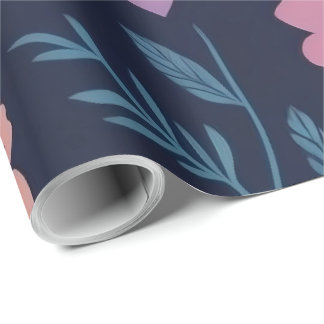 Papel de embrulho floral botânico