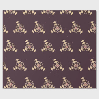 Papel de embrulho floral botânico Oxblood