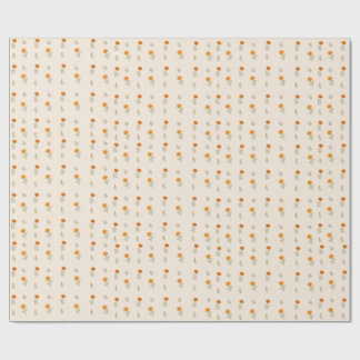 Papel de Embrulho Floral Cottagecore Jardim de Cal
