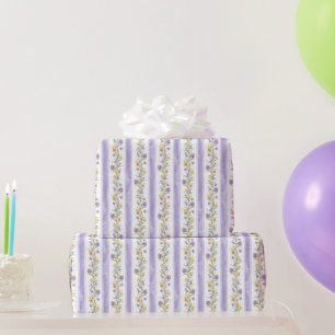 Papel de embrulho floral Cottagecore Lavanda