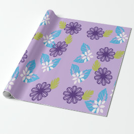 Papel de Embrulho Floral de Cor Atraente