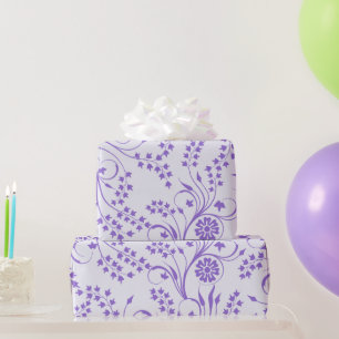Papel de embrulho floral de lavanda