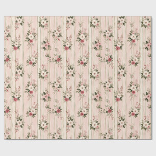 Papel de embrulho floral de Natal vintage