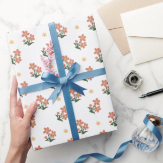 Papel de Embrulho Floral Ditsy Padrão Sem Costura