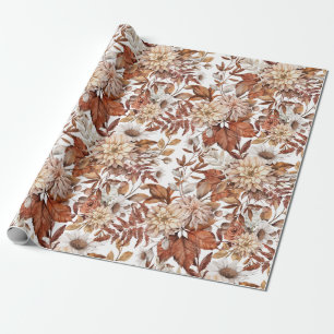 Papel de embrulho floral Elegant Fall