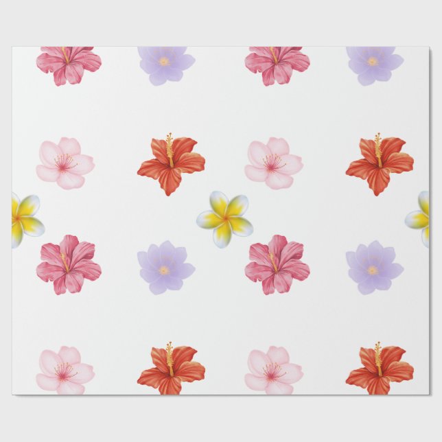 Papel de Embrulho Floral Elegante (Aberto)