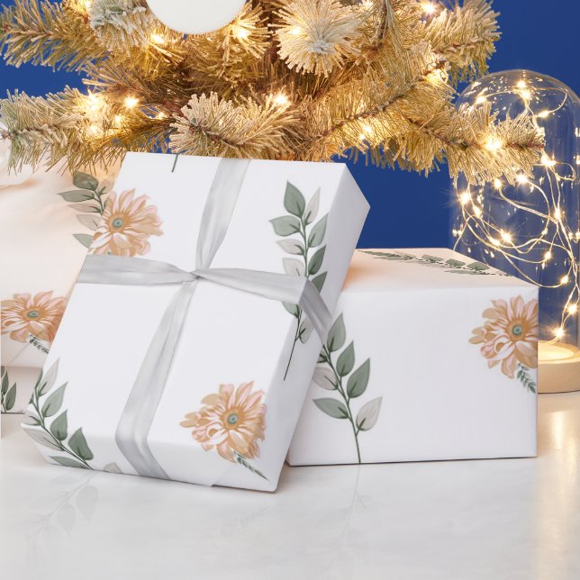 Papel de Embrulho Floral Elegante – Envoltório de  (Feriados)