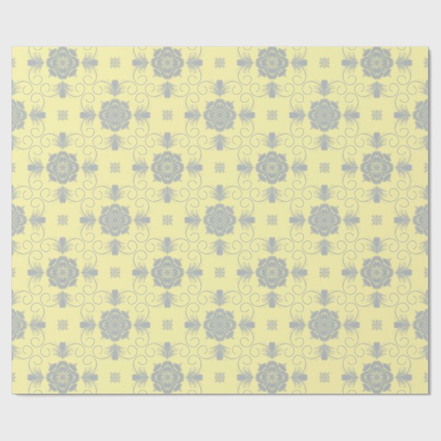 Papel de embrulho floral elegante Flora Royale (Aberto)