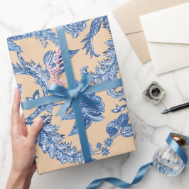 Papel de embrulho floral francês