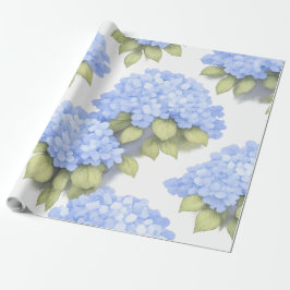 Papel de Embrulho Floral Hortênsia Azul – Boutique