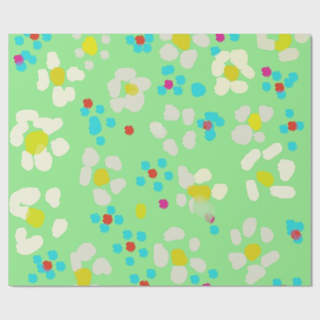 Papel de embrulho floral margarida pastel capricho (Aberto)