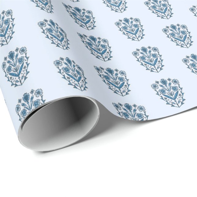 Papel de embrulho floral ornamentado (Ponta do rolo)