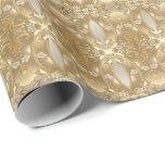 Papel de embrulho floral ornamentado dourado<br><div class="desc">Lindo papel de embrulho floral ornamentado dourado</div>