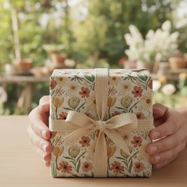 Papel de embrulho floral para margarida de Boho
