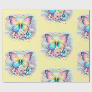 Papel de Embrulho - Floral Primavera Pastel Papel