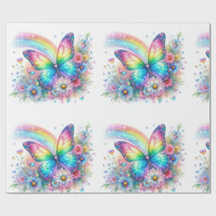 Papel de Embrulho - Floral Primavera Pastel Papel