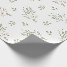 Papel de embrulho floral rosa com flores silvestre