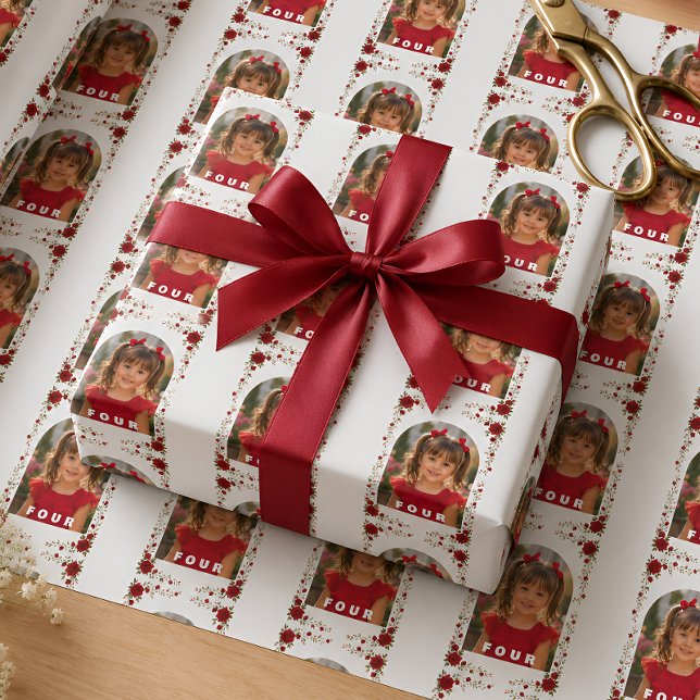 Papel de Embrulho Floral Rosa Vermelho (Criador carregado)