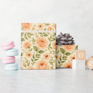 Papel de embrulho floral vintage.