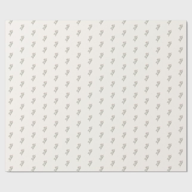 Papel de embrulho floral vintage petite (Aberto)
