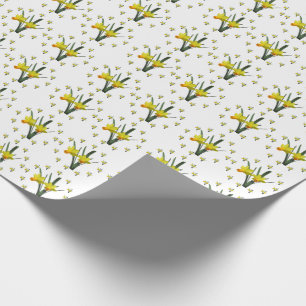 Papel de embrulho - flores do Daffodil