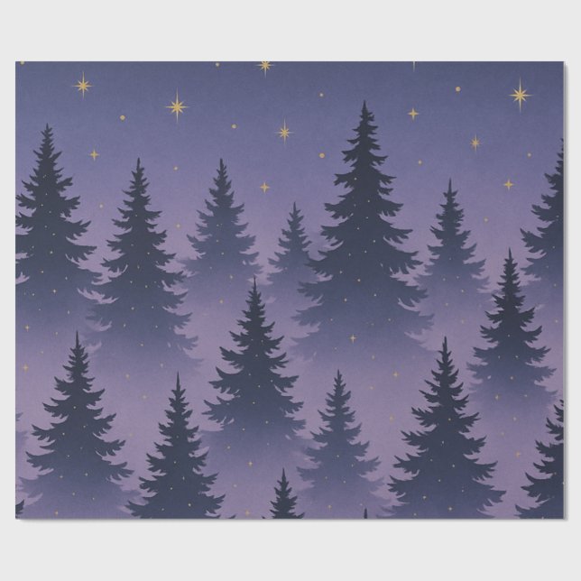 Papel de embrulho Floresta da Meia-Noite – Pinheir (Aberto)