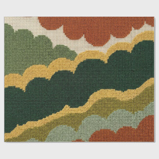 Papel de embrulho Floresta de musgo abstrato Nuvem
