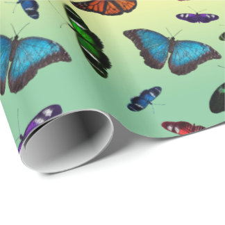 Papel de embrulho Flutterbies (Arco-íris)