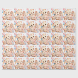 Papel de embrulho fofo para chá de bebê | Tumble W