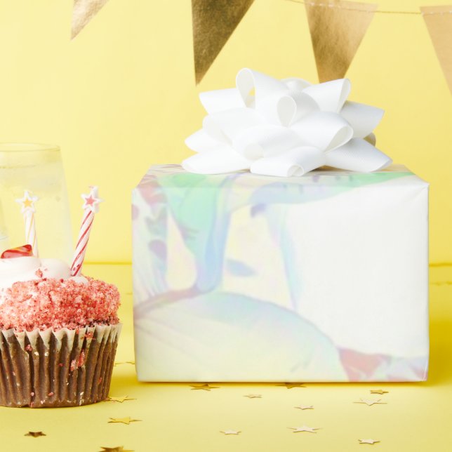 Papel de Embrulho Folhas Botânicas Pastel Brilhant (Festa de aniversário)