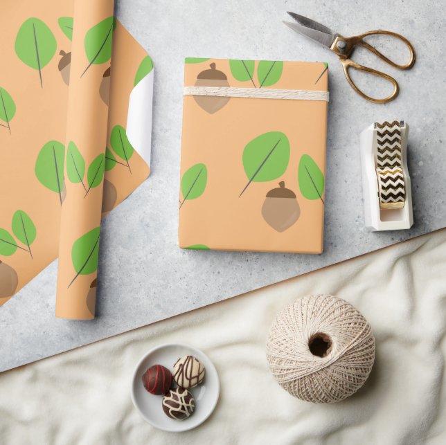 Papel de embrulho Folhas de vegetação Outono (Artesanato)