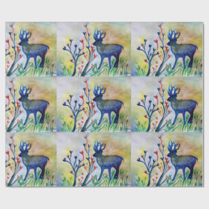 Papel de embrulho fosco Reindeer Hearts Love