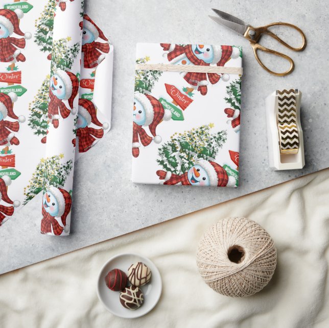 Papel de embrulho fosco - Winter Wonderland (Artesanato)