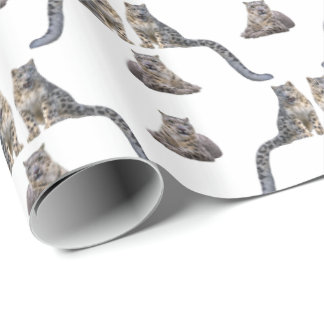 Papel de embrulho frenesi do leopardo da neve (esc