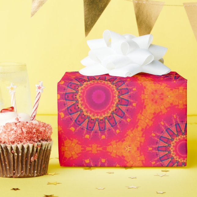 Papel de embrulho geométrico de presente. (Festa de aniversário)